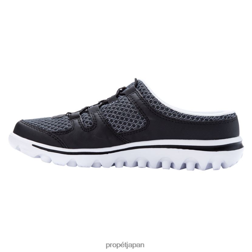 アスレチック ブラック/ブルー/グレー/サンド Propet 0608P0104 トラベルアクティブなスライド 女性