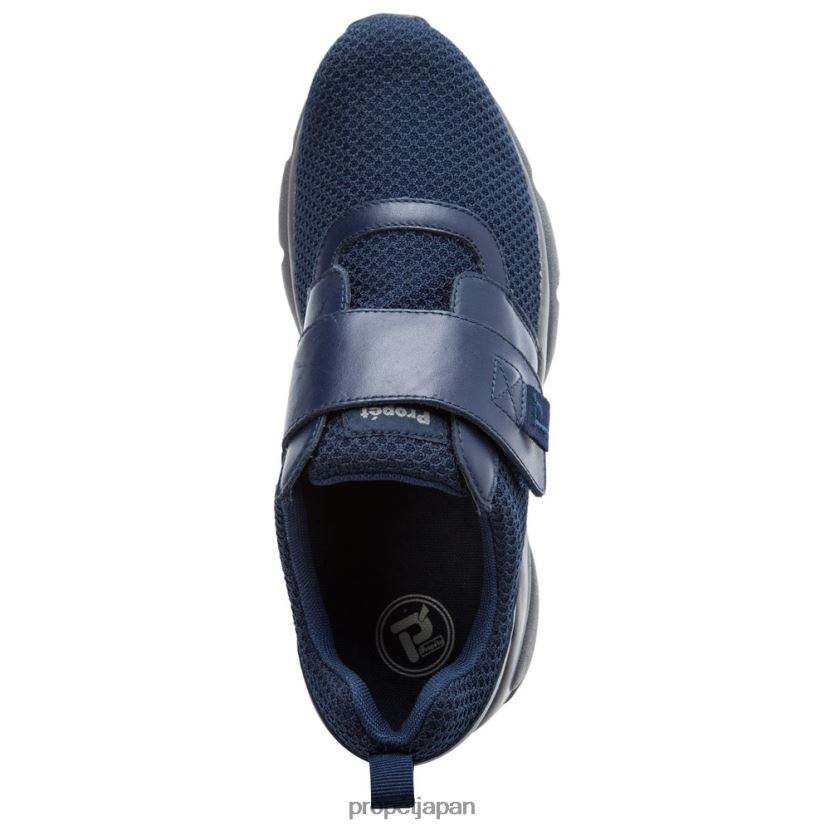 アスレチック ブラック/ライトグレー/ネイビー Propet 0608P011 安定性×ストラップ 男性