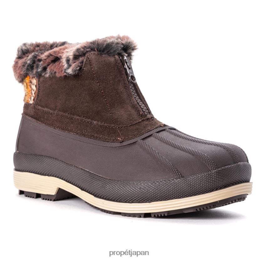 ブーツ ベリー/ブラックホワイト/ブラウン/グレー Propet 0608P0122 ルミアンクルジップ 女性