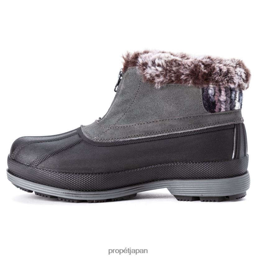 ブーツ ベリー/ブラックホワイト/ブラウン/グレー Propet 0608P0122 ルミアンクルジップ 女性