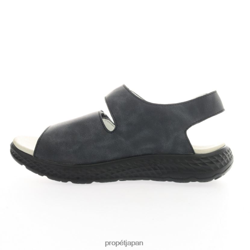 サンダル ブラック/グレー Propet 0608P0127 トラベルアクティブ スコッツデール 女性
