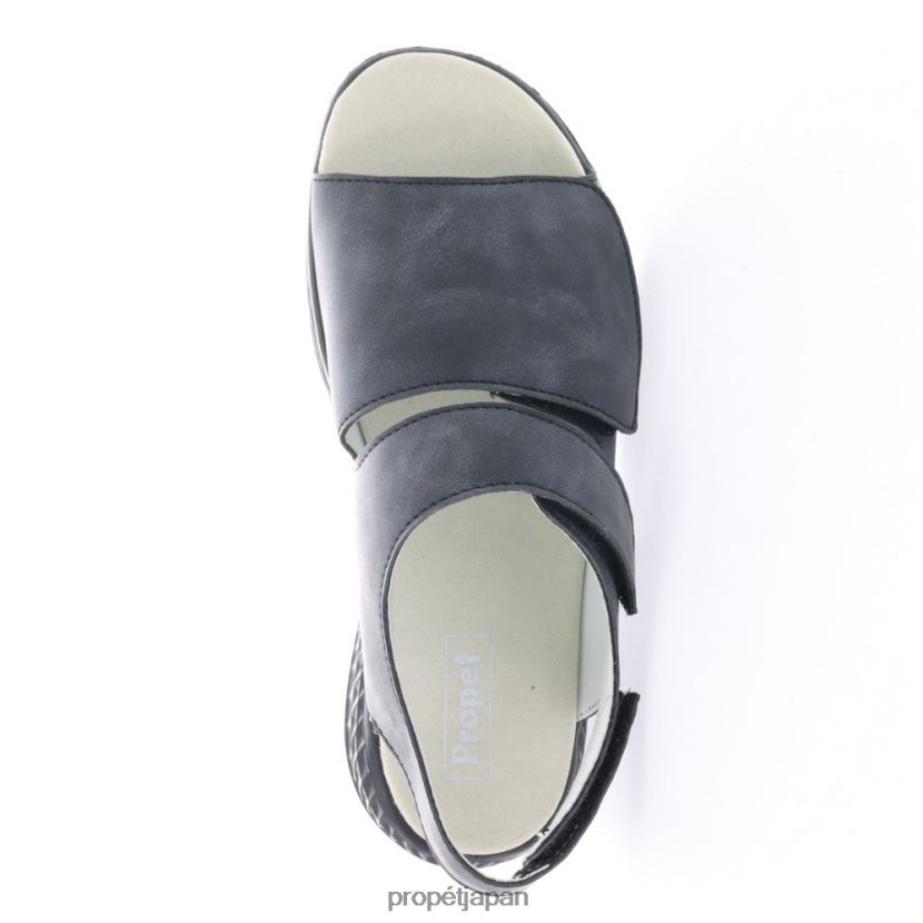 サンダル ブラック/グレー Propet 0608P0127 トラベルアクティブ スコッツデール 女性