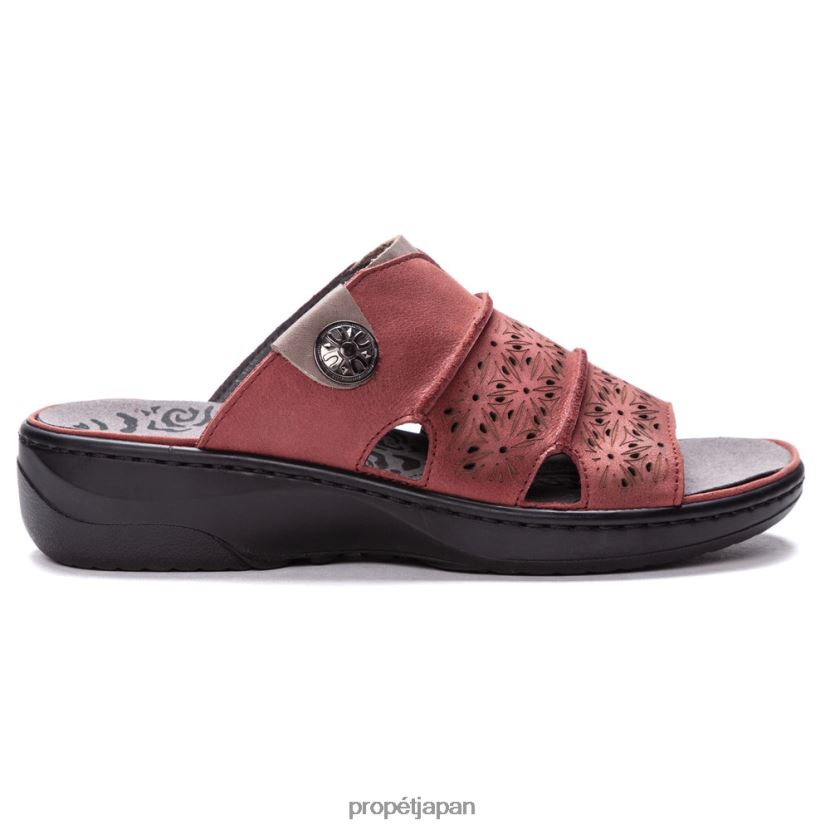 サンダル ベージュ/ブラック/バーガンディ Propet 0608P0134 ガーティ 女性