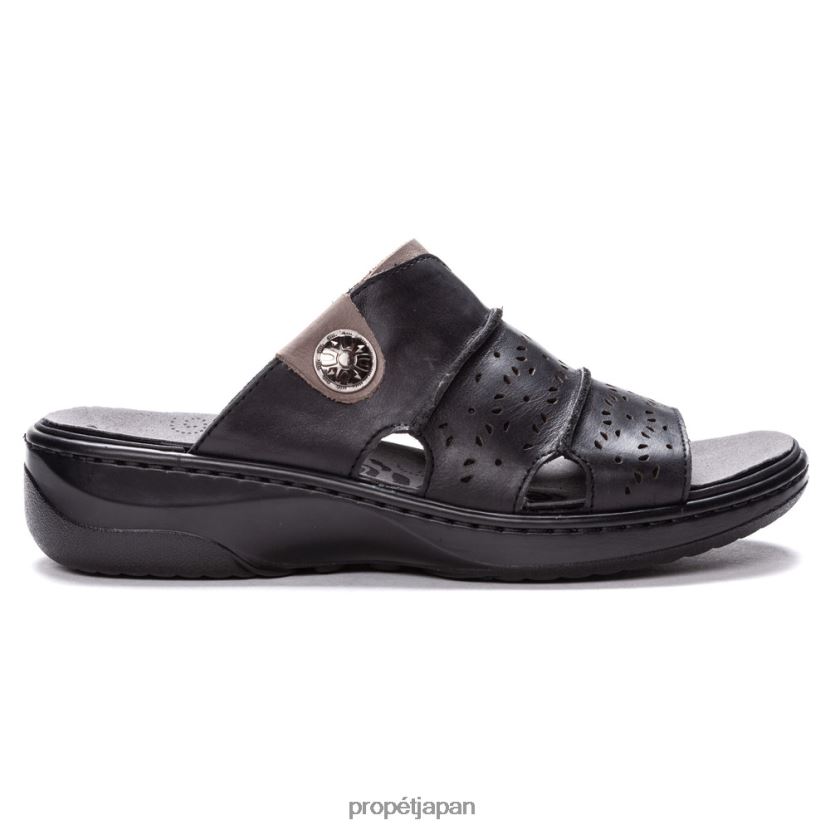 サンダル ベージュ/ブラック/バーガンディ Propet 0608P0134 ガーティ 女性