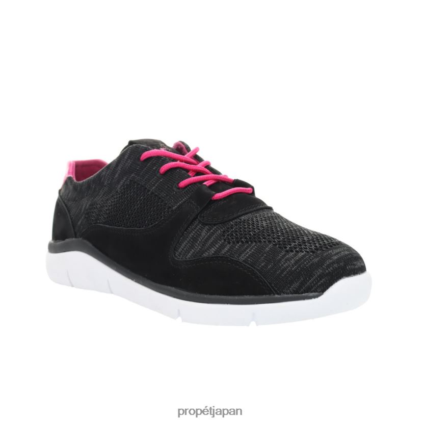 カジュアル ブラックピンク/ダークグレー/亜麻 Propet 0608P0153 サラ 女性