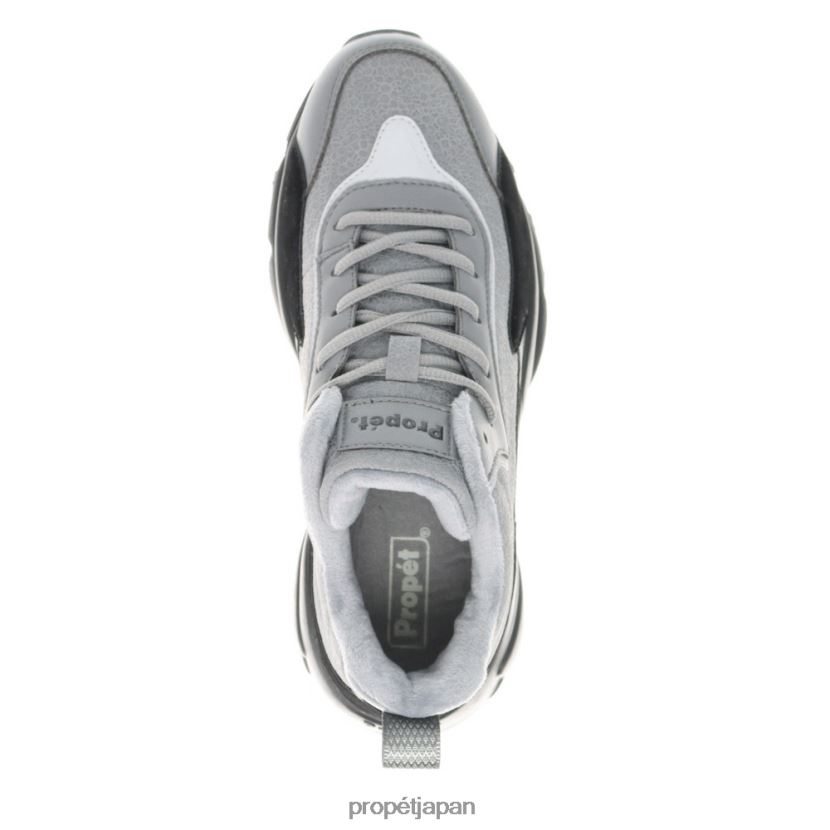 アスレチック ブラックホワイト/グレーブラック Propet 0608P04 安定性ミッド 男性