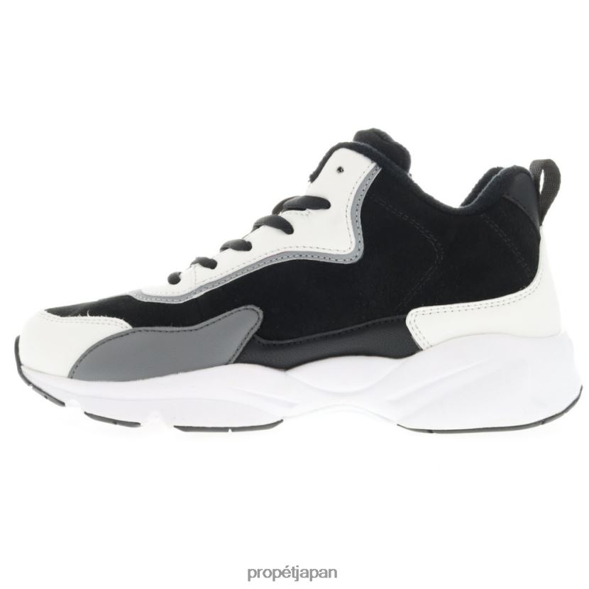 アスレチック ブラックホワイト/グレーブラック Propet 0608P04 安定性ミッド 男性