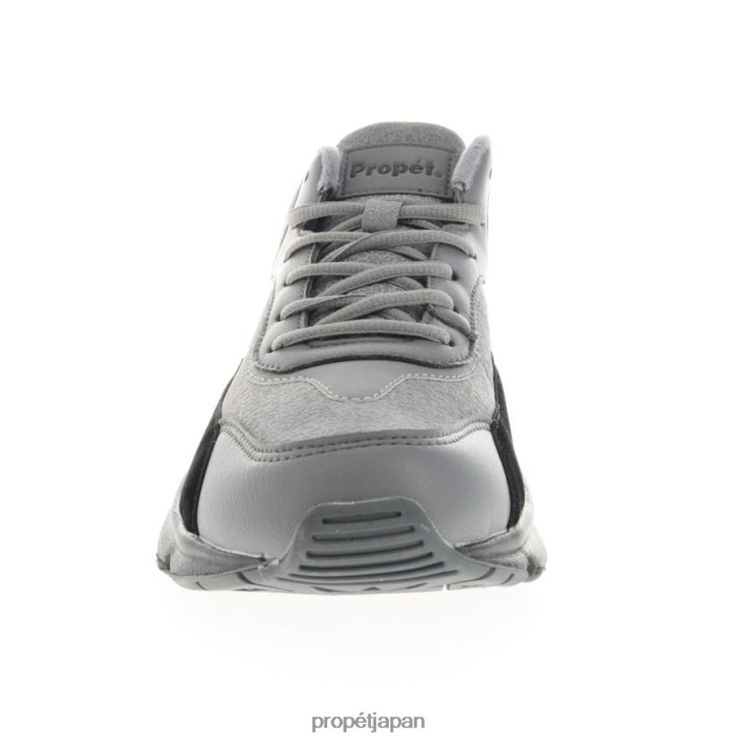 アスレチック ブラックホワイト/グレーブラック Propet 0608P04 安定性ミッド 男性