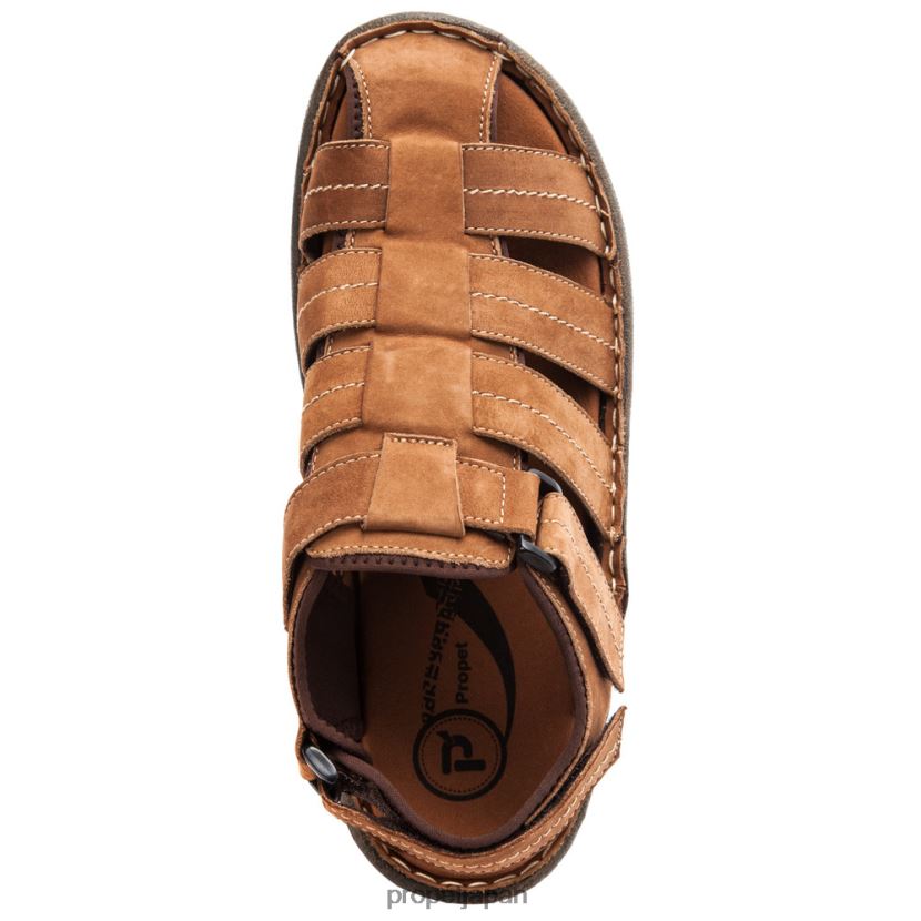 サンダル ブラウン、ブラック Propet 0608P077 ジョセフ 男性