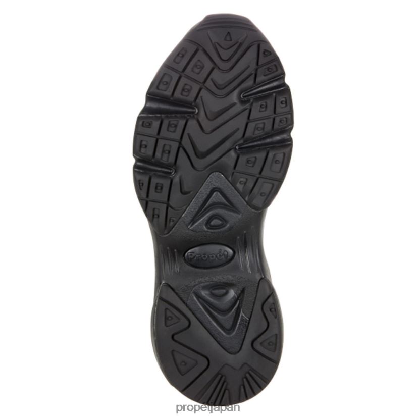 アスレチック 黒、白 Propet 0608P096 安定性歩行器ストラップ 女性