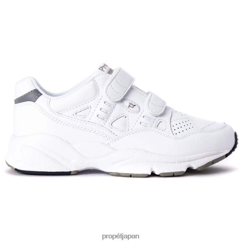 アスレチック 黒、白 Propet 0608P096 安定性歩行器ストラップ 女性