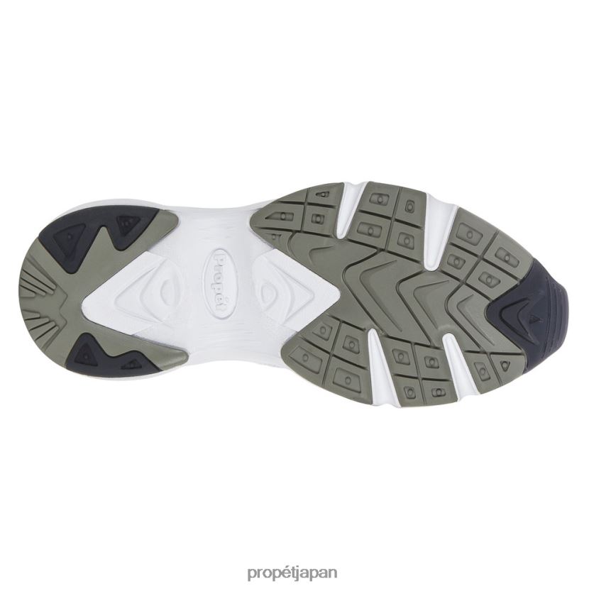 アスレチック 黒、白 Propet 0608P09 安定性歩行器ストラップ 男性