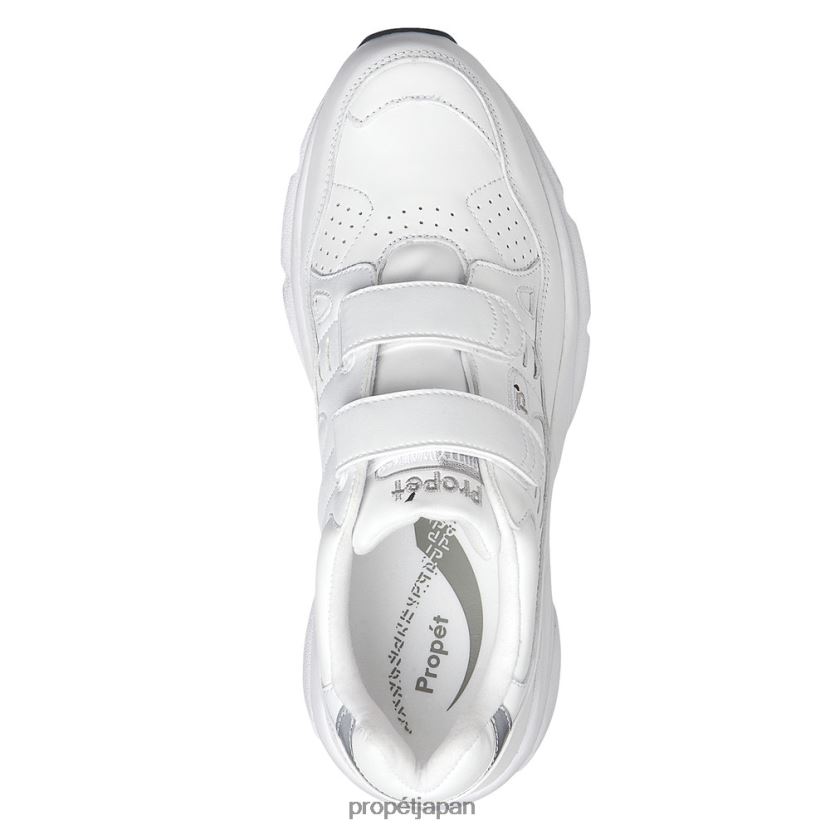 アスレチック 黒、白 Propet 0608P09 安定性歩行器ストラップ 男性