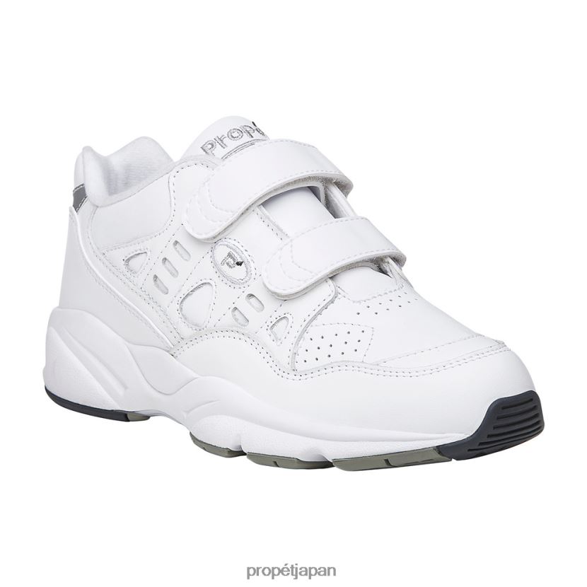 アスレチック 黒、白 Propet 0608P09 安定性歩行器ストラップ 男性