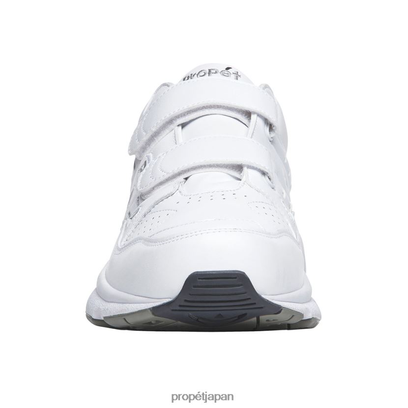 アスレチック 黒、白 Propet 0608P09 安定性歩行器ストラップ 男性